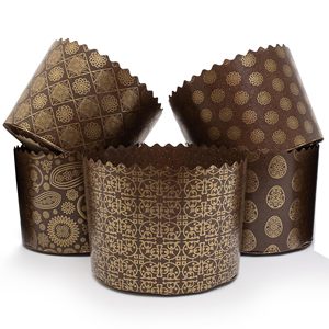 Molde de Papel Redondo para <span class=keywords><strong>Panettone</strong></span>, Grado Alimenticio, Sin Blanquear, Antiadherente, Tradicional, para Hornear <span class=keywords><strong>Panettone</strong></span> de Pascua - Product Image 2
