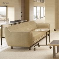 EKAR Vela Canapé sectionnel de luxe de qualité supérieure en cuir véritable rembourré pour appartement, hôtel, villa