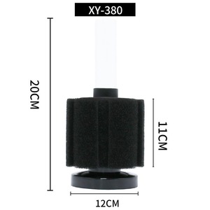 Filtre à éponge pour aquarium miniature moderne Jinjing - Design cylindrique de bureau, biofiltre manuel avec verre ultra-clair, capacité 5L, 25W - Product Image 3