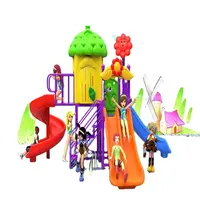 2020 Eenvoudige Stijl Kleur Goede Kwaliteit Spelen Park Speeltuin Met Plastic Kinderen Glijbaan Vervaardigd In China