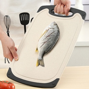 Wholesale 3 Pieces Chopping Board Use Meat Veggie Fruit Cutting <b>Plastic</b> Wheat Straw Cutting Board Set for Home Kitchen - Product Image 6
