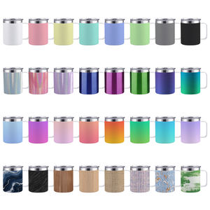 Mug isotherme en acier inoxydable de 12 oz, écologique, compatible <span class=keywords><strong>lave</strong></span>-<span class=keywords><strong>vaisselle</strong></span>, avec couvercle, pour le camping et la randonnée, adapté aux enfants et aux adultes, mug à café - Product Image 5