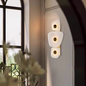 Marble Wall Lamp Led <b>Light</b> Source 220V For Living Room Bedroom Hotel <b>Corridor</b> Decorative Lighting - Product Image 2
