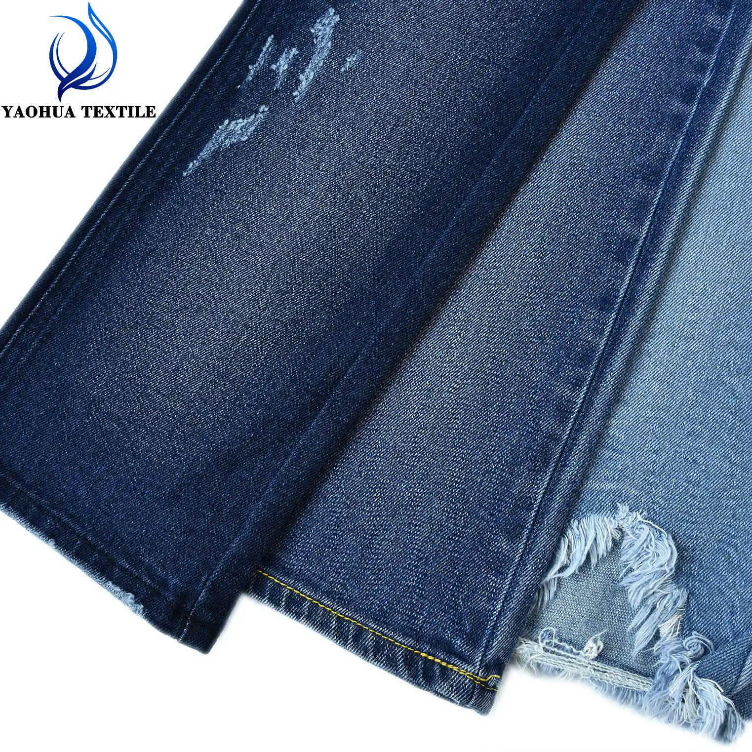 1482 Stock special weave soft cotton stretch denim fabrics materials for men and women jeans brand designs