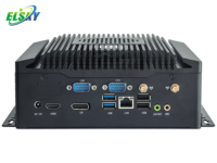 ELSKY Nouveau Mini PC Industriel Sans Ventilateur IPC6901-2C Intel 11e Génération I3/i5/i7 Core Tiger Lake QM11U 4K 60Hz DP Double LAN 6*COM DDR4