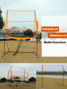 Rete da <span class=keywords><strong>Pallavolo</strong></span> e Badminton 8x11ft, <span class=keywords><strong>Set</strong></span> Portatile <span class=keywords><strong>3</strong></span> in 1 per Allenamento all'Aperto - Product Image 1
