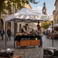 Tente d'exposition professionnelle pour salons professionnels en plein air avec toile Oxford, marquage personnalisé, auvent imperméable, vente en gros directe usine