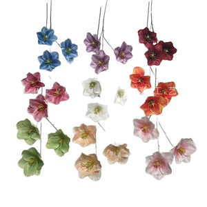 Flores Artificiales de Tulipán de Tres Cabezas Junheyuan, de Plástico y Seda, para Decoración de Bodas y Hogar, Impresas en 3D, Tela Mate - Product Image 5