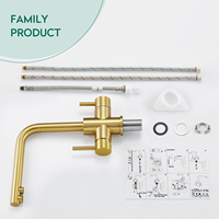 Haut de gamme 2 en 1 304 acier inoxydable filtre à eau potable robinet 3 voies évier de cuisine purifié RO robinet d'eau mitigeur