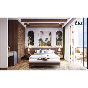 Dubai Diseño de lujo Moderno 5 estrellas King Size Cama de madera Muebles completos personalizados Juego de dormitorio - Product Image 1