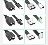 Câble de données en silicone flexible pour tablettes, téléphones portables, clés USB, câbles de charge et de données OTG, connectivité automobile, Type C vers USB 2.0