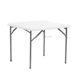 5FT plastic fold in half table, new design folding outdoor table, plastic dinning table for 6 seater from China