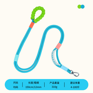 新款设计彩色尼龙宠物牵引绳软垫手柄免提狗牵引绳适用于小型大中型狗 - Product Image 4