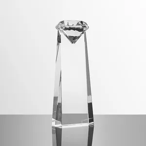 MH-NJ00423 sports souvenirs gifts k9 crystal diamond trophy glass diamond awards