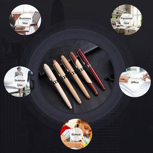 Regalo de negocios Bolígrafos retro de lujo con logotipo personalizado Pluma de tinta Firmas Grabado Pluma de madera para promoción - Product Image 6