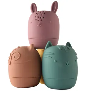 Animals Shape Spray Water Infant Children's Water Bathing Toy Boats Shower for Toddler Kids Gift Sets Silicone Bath Toys