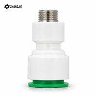 Raccord réducteur mâle à emboîtement rapide en PP, filetage BSP 25 20 32 mm 1/2 3/4 pouce, insert en acier inoxydable, réducteur trois voies sans soudure OEM ODM