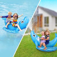 Arroseur gonflable licorne flotteur de piscine cheval à bascule licorne monter sur arroseur pour enfants