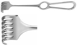 Kocher Retractor seis puntas afiladas 21,5 cm instrumentos quirúrgicos médicos calidad alemana Acero inoxidable Pakistán proveedor Mahersi - Product Image 2