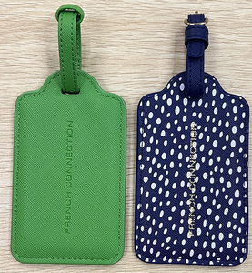 Etiquettes à bagages personnalisées en cuir PU Accessoire d'étiquette de bagage personnalisé multicolore à la mode pour ceintures - Product Image 6