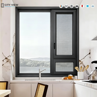 Hurrikan-Sichere Aufprallschutzfenster Energiesparendes Low-E-Glas Thermisch Getrenntes Dreh-Kipp-Aluminiumfenster und -Türen für Häuser