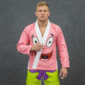 Kimono de karaté rose à motif de personnage de dessin animé, pantalon vert et violet, taille adulte unisexe, coupe personnalisée, imprimé, coton/polyester 400g, arts martiaux - Product Image 2