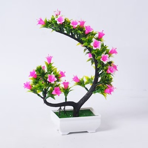 M14 Artificielle Décoration de Maison Croissant <span class=keywords><strong>Trompette</strong></span> En Pot Salon Porche Bonsaï Maître Lait Décoration Plastique Fleur Décorative - Product Image 5