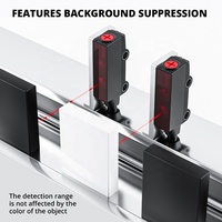 Sensor Optik Difus Harga Pabrik dengan Supresi Latar Belakang, Saklar Fotoelektrik untuk Otomasi