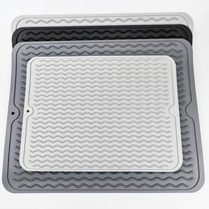 Hot Sale <b>Silicone</b> Dish Drying Drain <b>Mat</b> Multi-functional Silicon Heat Resistant <b>Mat</b> <b>Draining</b> <b>Mat</b> for Kitchen Easy to Clearing - Product Image 2