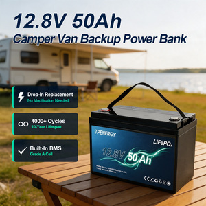 Batterie au lithium fer phosphate TPENERGY 12V 50Ah à décharge profonde pour système solaire hors réseau, UPS, <span class=keywords><strong>camping</strong></span>-<span class=keywords><strong>car</strong></span> et alimentation de secours - Product Image 1