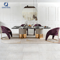 Table de salle à manger de luxe italienne en acier inoxydable, nouveau design, prix d'usine, pour la maison, les hôtels et les événements