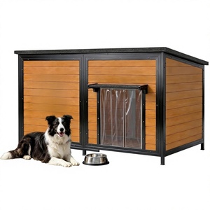 Casa para Perros Extra Grande de 59 Pulgadas, Techo Resistente a la Intemperie, Uso en Exteriores, Fácil Instalación, Fácil de Limpiar, Anti-Mordidas, Estructura de Metal y Madera de Abeto para Perros - Product Image 1