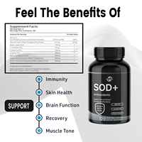 Supplément anti-oxydant complexe HACCP OEM ODM SOD pour un vieillissement sain, 400 mg de superoxyde dismutase