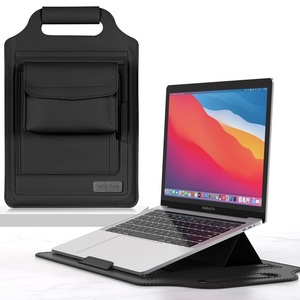 Meistverkaufte 13 14 15 Zoll Leder-Laptoptasche mit Ständer für <span class=keywords><strong>Macbook</strong></span> M1Pro Standhülle Laptop-Notebook-Tasche für Männer und Frauen - Product Image 5
