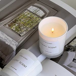 Bougies en verre parfumées à la cire <span class=keywords><strong>de</strong></span> soja <span class=keywords><strong>de</strong></span> marque privée personnalisées <span class=keywords><strong>de</strong></span> luxe avec <span class=keywords><strong>huile</strong></span> <span class=keywords><strong>de</strong></span> parfum essentielle naturelle en gros 100pcs Start Buy - Product Image 3