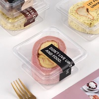 Großhandel Cake Roll Verpackungs box Transparente Einweg Tiramisu Dessert Napoleon Slice Cake Box Gebäck behälter mit Deckel