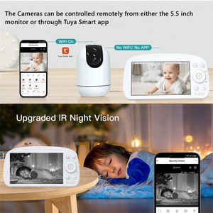 Wifi kết nối không dây thời gian thực cảnh báo HD Video hai chiều âm thanh an toàn bảo vệ 5.5 inch Màn hình LCD thông minh Wifi bé Màn hình máy ảnh - Product Image 3