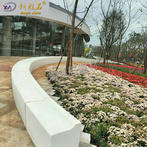 Nuevo Banco de Piedra Mágica para Exteriores, Prefabricado en Hormigón GRC, Personalizable, Asiento para Paisajismo Urbano - Product Image 1
