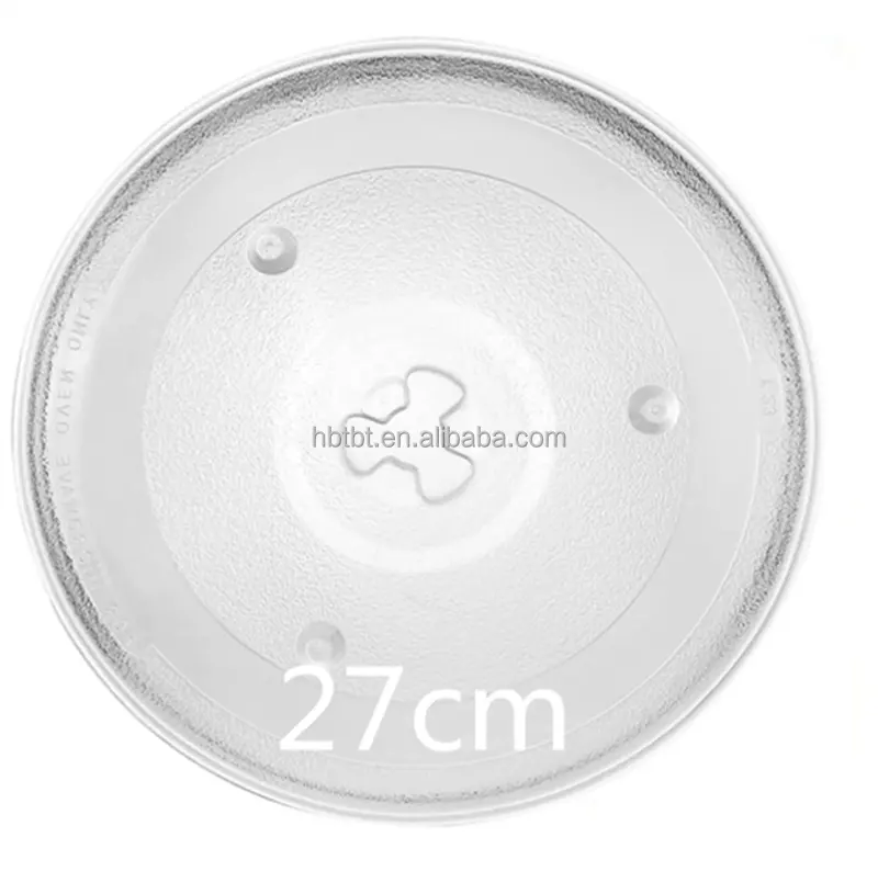 Fábrica al por mayor transparente microondas vidrio 10,5 pulgadas (270mm) Placa microondas vidrio tocadiscos bandeja