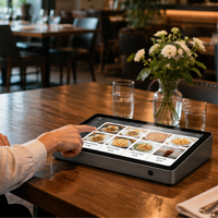 Terminal Punto de Venta para Cafetería y Restaurante, Pantalla Táctil Windows de 11.6 Pulgadas, Sistema de Punto de Venta Todo en Uno, Kiosco de Pedidos de Escritorio