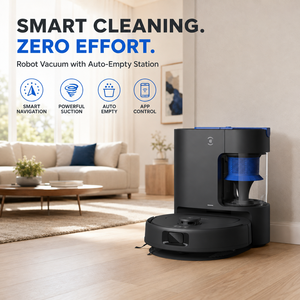 Robot aspirateur et serpillière ECOVACS DEEBOT N20e Plus, aspiration 10000Pa, station sans sac, ZeroTangle 2.0 pour poils d'animaux, sols durs et tapis - Product Image 1