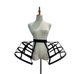 Baroque creux <span class=keywords><strong>noir</strong></span> blanc cage à oiseaux agitation 3 cerceaux Crinoline Lolita Banquet Costume robe de bal Performance <span class=keywords><strong>jupon</strong></span> spécial - Product Image 1
