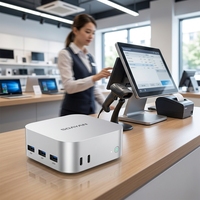 Mini PC Intel N100, Reproductor de Señalización Digital, LPDDR5, LAN Dual, WiFi 5, Windows 11/Linux, Computadora Empresarial, Pantalla para Comercios, Nuevo, 3 Años de Garantía