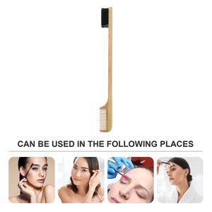 Brosse à cheveux mini en bois de bambou 100% naturel avec poils de sanglier pour le contrôle des bords, confortable et tendance, pour usage domestique, pour femmes - Product Image 2