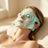 Masque facial et masque pour les yeux réutilisables en gel rafraîchissant et chauffant, kit de soin de la peau pour les yeux gonflés, relaxation