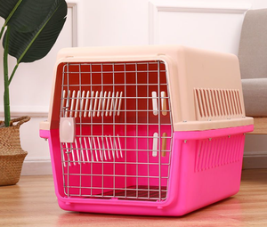 Caisse de transport portable pour animaux de compagnie approuvée par la compagnie aérienne Caisse de voyage pour chiots et chats avec porte en fil métallique pour chiens - Product Image 1