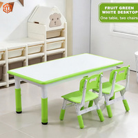 Table et chaise réglables en hauteur pour enfants, idéales pour la garderie et la maternelle - Vente chaude