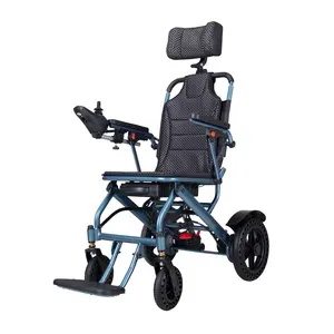기울어 진 안락 의자 야외 실내 전동 휠 의자 휠체어