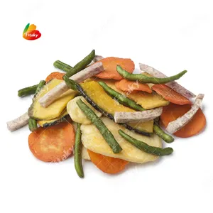 파삭 파삭 한 말린 혼합 과일과 야채 생 건강 식품 한국 간식 과일 야채 간식