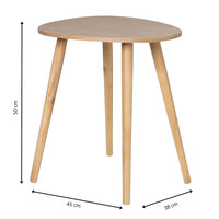 Moderner Umweltfreundlicher Couchtisch mit Eierform und Beinen aus Massivem Kiefernholz für Wohnzimmer & Hotelgebrauch